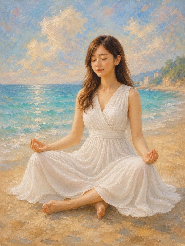 星晨姐姐的轉變｜海邊冥想畫